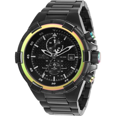 Invicta 28131 Men's Aviator Black Dial Steel Bracelet Chrono Watch