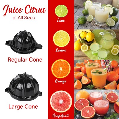 Black Stainless Steel Electric Citrus Juicer with Ergonomic Lever