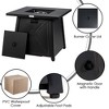 Costway 30'' Square Propane Gas Fire Pit Table 50,000 BTU W/ Waterproof Cover Lava Rock - 4 of 4