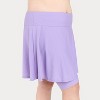 Calypsa Women's Plus Size Flared Mid-Thigh Swim Skirt With Bike Shorts - 3 of 4