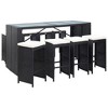 vidaXL Garden Bar Set Black - 2 of 4