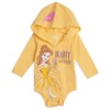 Disney Cinderella Princess Belle Princess Ariel Baby Girls 3 Pack Bodysuits Newborn to Infant - 3 of 4