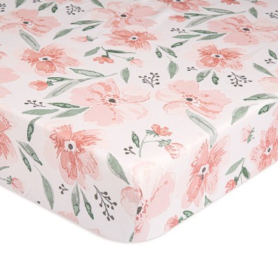 Crane Baby Cotton Sateen Fitted Crib Sheet - Parker Floral