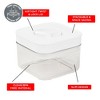 SharpChef Airtight Twist & Lock Food Storage Container with locking lid, Leakproof, Kitchen Pantry Organization and Storage, BPA-Free , Clear - 3 of 4