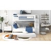 Streamdale Full over Full Bunk Bed with Trundle and Staircase,White - 4 of 4