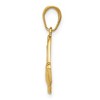 Black Bow Jewelry 14k Yellow Gold Polished Hummingbird in Flight Pendant - 2 of 4