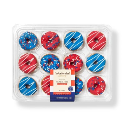 Patriotic Mini Donuts - 8oz/12ct - Favorite Day™