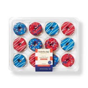 Patriotic Mini Donuts - 8oz/12ct - Favorite Day™ - 1 of 3