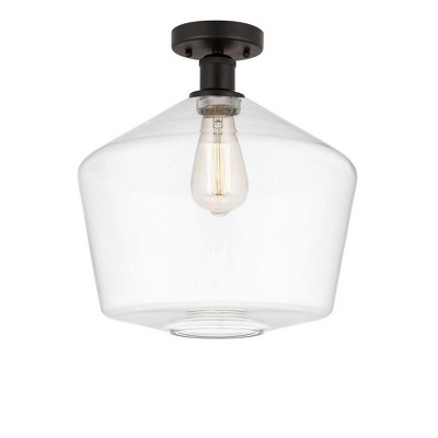 Cindyrella - 1 Light Semi-Flush Mount In Nautiical Style-13.75 Inches Tall and 12 Inches Wide