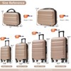 Coolife 6-Piece ABS Hardshell Luggage Set - Lightweight & Durable Suitcases with Dual Spinner Wheels - 4 of 4
