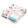 Hudson Baby Infant Girl Flannel Cotton Washcloths, Pink Bows 10 Pack, One Size - 2 of 4