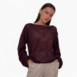 Women's Flutter Sleeve Knit Top Loose Scoop Neck : Target