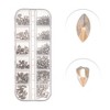 Unique Bargains 12 Grids Rhinestone Nail Supplies Brown 1 Set - 3 of 4