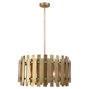 Livex Lighting Greenwich 5 - Light Chandelier in  Natural Brass - 1 of 4