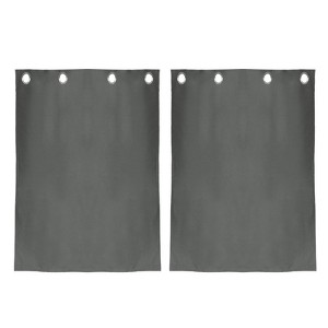 Unique Bargains Short Tier Small Grommet Short Cabinet Blackout Drapes 2 Pcs - 1 of 4