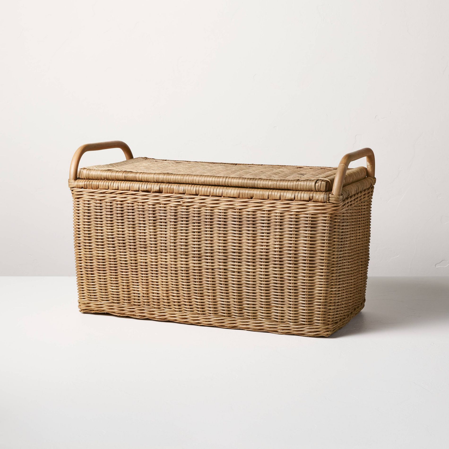 Large Rattan Storage Basket with Lid  - Hearth & Hand™ with Magnolia
