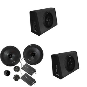 Kicker (2) 11PT250 Powered Sub Enclosure & 46CSS674 6.75" Component Bundle - 1 of 4