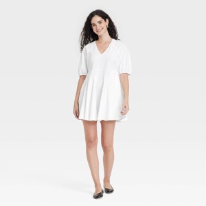 Women's Bell Elbow Sleeve Mini A-Line Dress - Universal Thread™ - 1 of 3