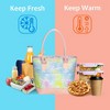 Tirrinia Large Insulated Lunch Tote Bag for Women, Cute Waterproof Leakproof Cooler Bag for Work, Adult Shopping Grocery Bags for Frozen Food - 2 of 4