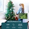 Sunnydaze Indoor Artificial Unlit Slim Christmas Tree with Metal Stand and Hinged Branches - Green - 3 of 4