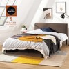 King BREE Metal & Wood Platform Bed Frame with Curved Upholstered Backboard, Mellow - 4 of 4