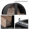 Okak 71" Wood Arched Kitchen Pantry Cabinet with 2 Drawers, Kitchen Storage Cabinets with Glass Door, Tall Cupboard for Kitchen/Dining Room - 3 of 4