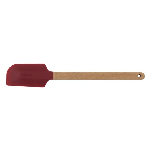 Kitchen Supply Rubber Bowl Scraper with Bamboo Handle