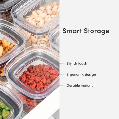OU Airtight Food Storage Container 2.1qt, BPA Free Clear Plastic Food Storage Container with Leak Proof Lid, Stackable Kitchen Pantry Organizer — фото 4