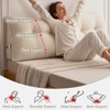 Soft Wedge Teddy Velvet Headboard Pillow w/ Side Pocket - PP Cotton Filled, Triangular Backrest Cushion for Dorm Bed - 4 of 4