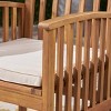 Casa 3pc Acacia X Leg Bistro Dining Sett  Teak/Cream - Christopher Knight Home - 4 of 4