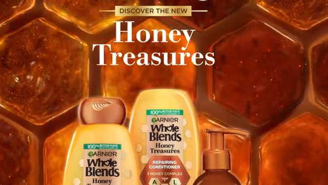 Garnier Whole Blends Honey Treasures Repairing Shampoo, 2 of 14, play video