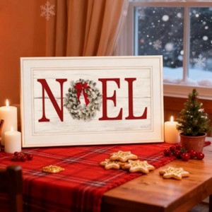 YOOCOZZ  Christmas Trendy Decoration, Xmas Wall Arts - "Christmas Noel" Wall Decoration by Lori Deiter, Ready to Hang Framed Print, White Frame - 1 of 4