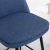 Lyngins Upholstered Counter Height Bar Stools Set of 2,360¡ã Swivel Barstools with Back and Metal Legs,Counter Stools for Kitchen Island,Cafe - 4 of 4