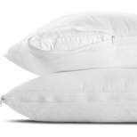 The Grand Hypoallergenic Breathable Pillow Protector with Zipper – White (2 Pack)