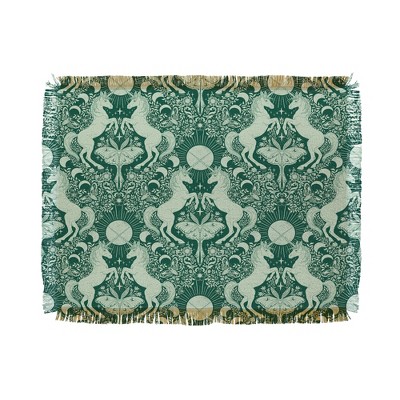 Avenie Unicorn Damask Green 56