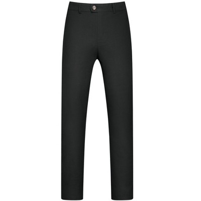 INSPIRE CHIC Men's Big and Tall Flat Front Business Prom Dress Pants