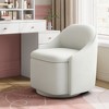 Chenille Barrel Chair with Storage, Comfy 360° Swivel Accent Armchair for Living Room, Bedroom - 2 of 4