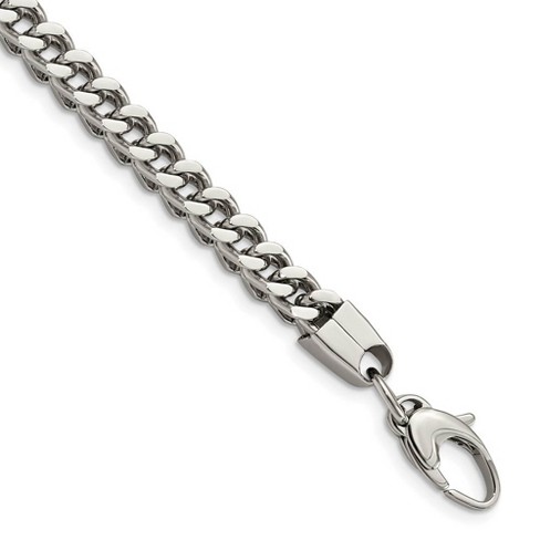 Black Bow Jewelry Men's Stainless Steel Franco Chain 9 Inch Bracelet - image 1 of 4