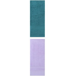 REGALWOVEN Solid Textured Absorbent Soft Decorative Hand Towel Set 13" x 30"/14" x 30" 2 Pcs - 1 of 4