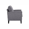 Serta Wapello Chair Charcoal: Contemporary Armchair with Spring Core Cushions & Rubberwood Legs - 4 of 4