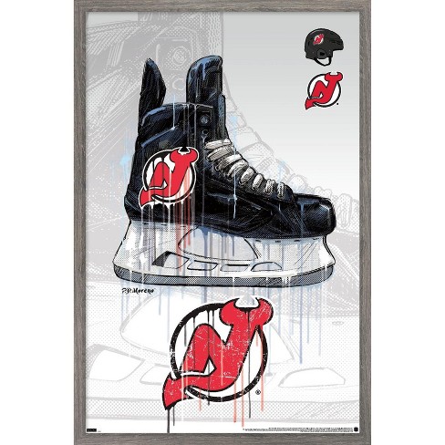 Trends International Wayne Gretzky - Jersey Framed Wall Poster Prints White  Framed Version 22.375 X 34 : Target