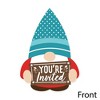 Big Dot of Happiness Garden Gnomes - Shaped Fill-In Invitations - Forest Gnome Party Invitation Cards with Envelopes - Set of 12 - 3 of 4