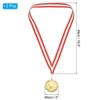 Unique Bargains Table Tennis Zinc Alloy Corrosion-Resistant Detachable Neck Strap Award Medals Gold 2 Pcs - 2 of 4