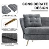 NicBex 64.2 Inch Polyester Loveseat Sofa,2-Seat Upholstered Sofa with Metal Legs  for Living Room,Small Space,Office,Apartment - 4 of 4