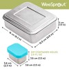 WeeSprout 18/8 Stainless Steel Bento Box - 3 Compartment Lunch Box, for Kids & Adults - 3 of 4