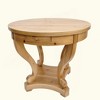 KIGFTSOD Curved Legs Farmhouse Style Small Size Round Coffee Table, End Table, Side Table with Drawer for Living Room, Dinette, Kitchen, Dining Room - 4 of 4