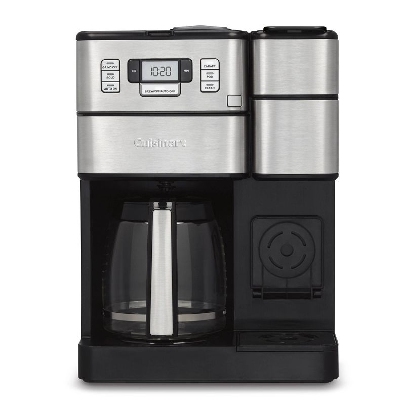 Cuisinart Combo 12 Cup and Single-Serve Grind &#38; Brew Coffee Center - SS and Black - SS-GB1, 5 of 7