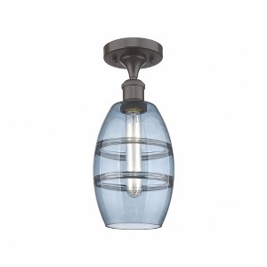 Vaz - 1 Light Semi-Flush Mount In Industrial Style-9.38 Inches Tall and 5.88 Inches Wide - 1 of 1