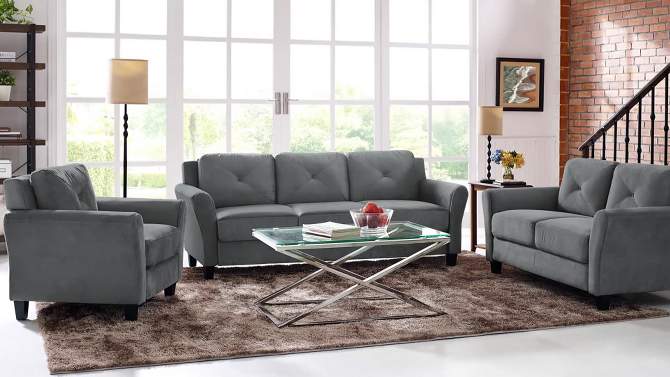 Harper Tufted Microfiber Sofa - Lifestyle Solutions, 2 of 8, play video
