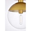 Elegant Lighting Eclipse 1 Light Brass Flush Mount With Clear Glass - 4 of 4